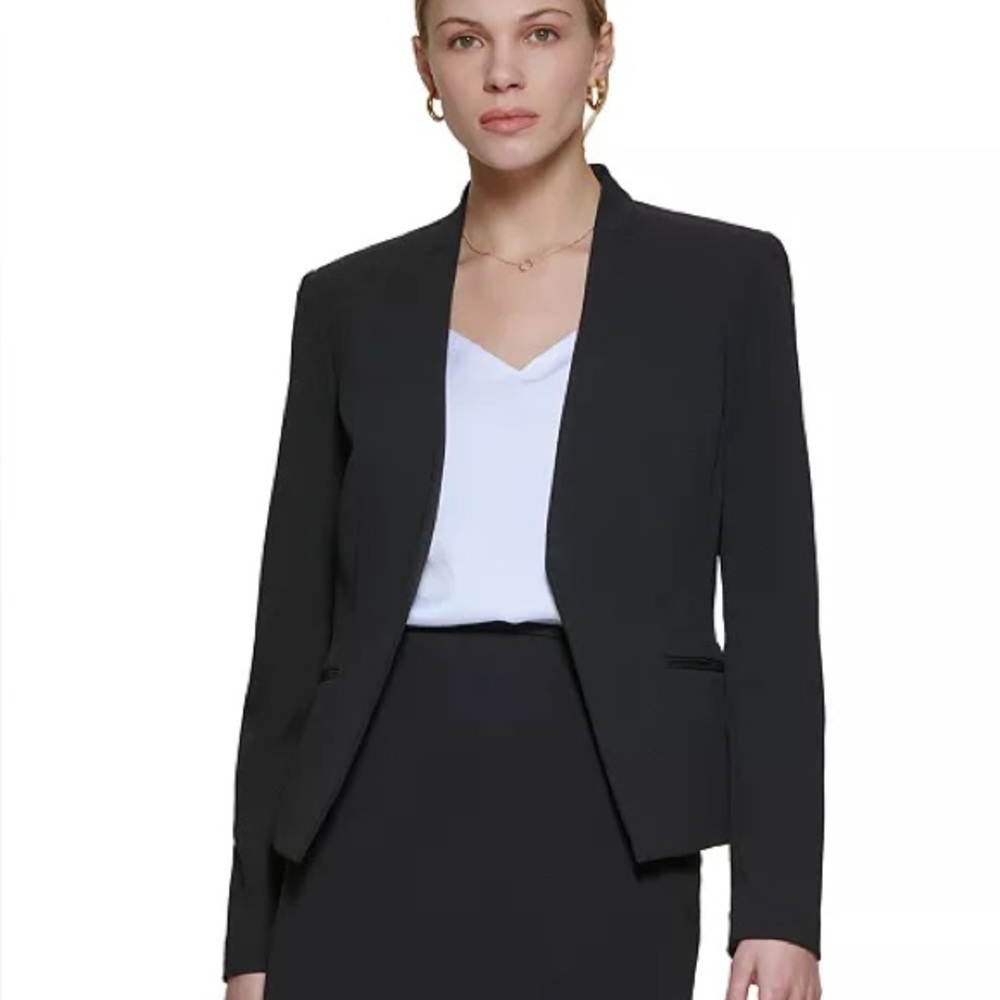 Calvin Klein Women's Asymmetrical Open-Front Blazer